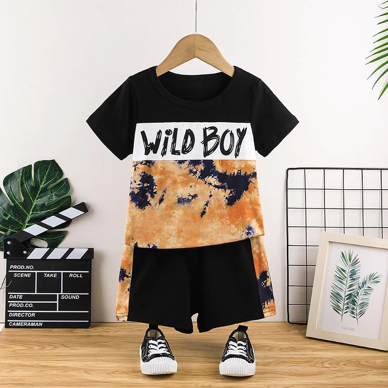 2022 New Summer Clothes Sets Short Sleeve Letter Tie-dye Black Cute 3 Piece Sets Designer Boys Clothes Sets 4-7T
2022 New Summer Clothes Sets Short Sleeve Letter Tie-dye Black Cute 3 Piece Sets Designer Boys Clothes Sets 4-7T