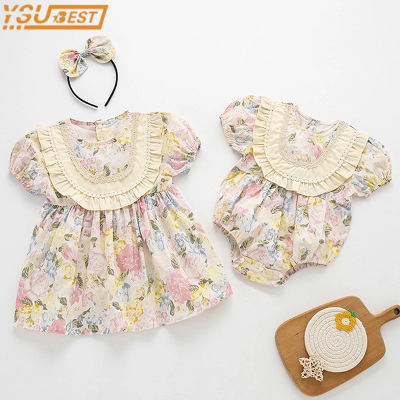 Toddler Infant Baby Girls Short Sleeves Floral Romper Summer Girls Flowers Sweet Dress Girls Sister Princess Clothes
Toddler Infant Baby Girls Short Sleeves Floral Romper Summer Girls Flowers Sweet Dress Girls Sister Princess Clothes