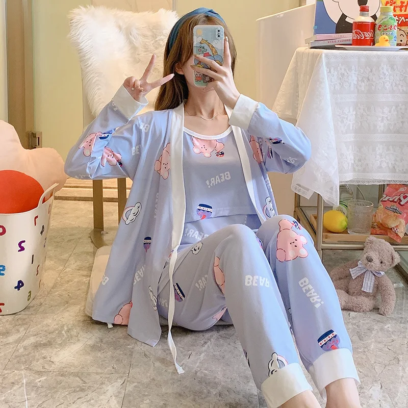 3PCS Set Cartoon Printed Cotton Maternity Nursing Sleepwear Spring Autumn Pajamas Suit Clothes for Pregnant Women Pregnancy Home
3PCS Set Cartoon Printed Cotton Maternity Nursing Sleepwear Spring Autumn Pajamas Suit Clothes for Pregnant Women Pregnancy Home