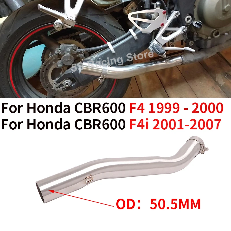 

Slip on For Honda CBR600 F4 CBR600 F4i 1999 - 2007 51mm Motorcycle Exhaust Escape Muffler Moto Modified Middle Link Pipe DB Kill
