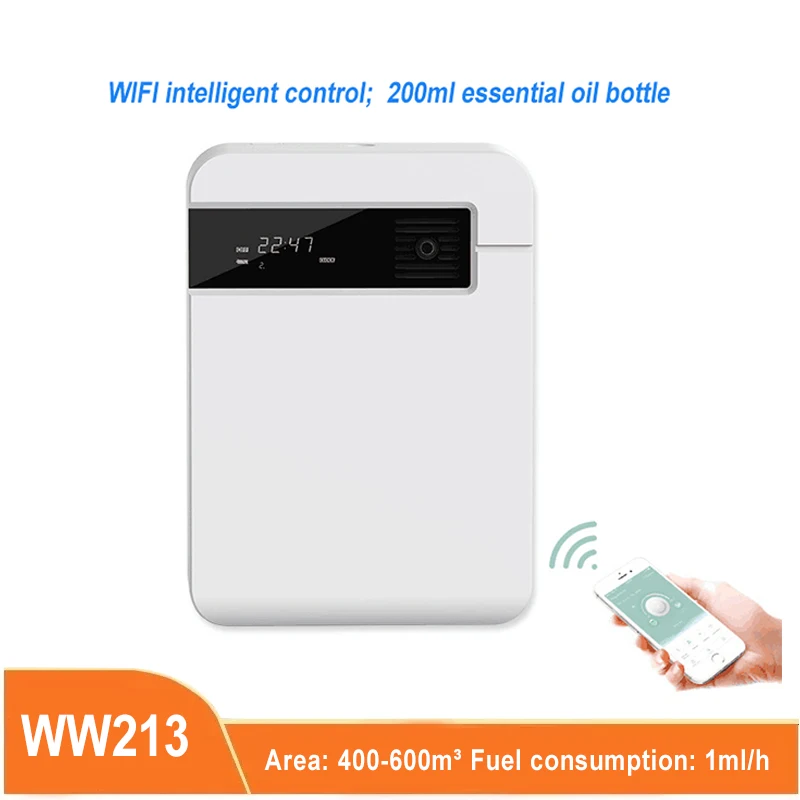 200ml Aroma Diffuser WIFI Mobile Smart Control Scent Machine LCD Touch Screen Function Suitable for Family Use In Hotel Lobby
200ml Aroma Diffuser WIFI Mobile Smart Control Scent Machine LCD Touch Screen Function Suitable for Family Use In Hotel Lobby