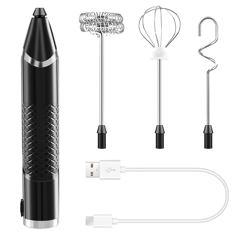 Milk Frother, USB Rechargeable LCD Hand Mixer With 3 Stainless Steel Whisk, 3 Speeds Handheld Frother Whisk, Electric
Milk Frother, USB Rechargeable LCD Hand Mixer With 3 Stainless Steel Whisk, 3 Speeds Handheld Frother Whisk, Electric