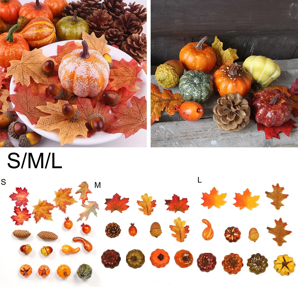 Artificial Simulation Pumpkin Maple Leaf Model Autumn Fruit Bag Kit Harvest Autumn Fall Thanksgiving Wreath Banquet Party Decor
Artificial Simulation Pumpkin Maple Leaf Model Autumn Fruit Bag Kit Harvest Autumn Fall Thanksgiving Wreath Banquet Party Decor