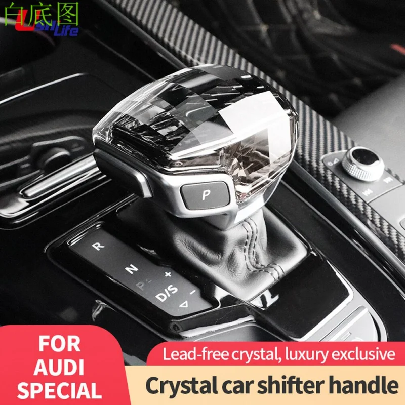 

Ushilife Car Crystal Handle Gear Shift Knob Lever Stick Head Decor Cover For Audi A4 A4L A5 A6 A6L A7 A8 Q5 Q5L Q8 S4 S5 Q7 C8