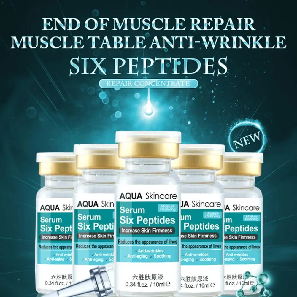 10ml Six Peptides Serum Liquid Coenzyme Q10 Hyaluronic Acid And Anti-wrinkles VC Whitening Collagen Face Lift Skin Care Cream
10ml Six Peptides Serum Liquid Coenzyme Q10 Hyaluronic Acid And Anti-wrinkles VC Whitening Collagen Face Lift Skin Care Cream