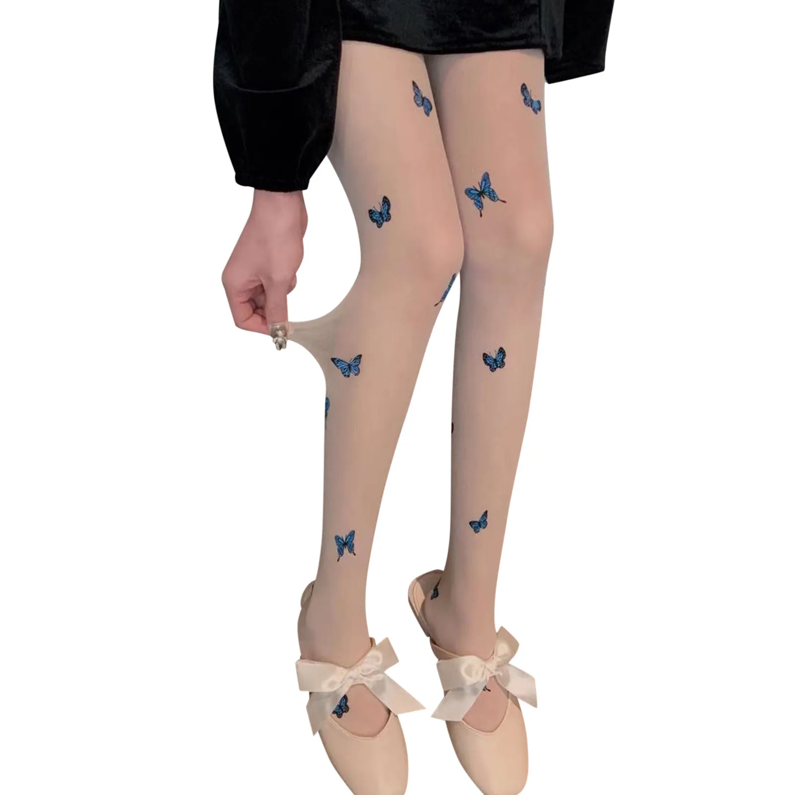 Sexy Stockings Ultra-Thin Tights Print Stocking Blue-Butterfly Luminous Fishnet Stockings Heart Fishnets Ladies Tights Black 
Sexy Stockings Ultra-Thin Tights Print Stocking Blue-Butterfly Luminous Fishnet Stockings Heart Fishnets Ladies Tights Black