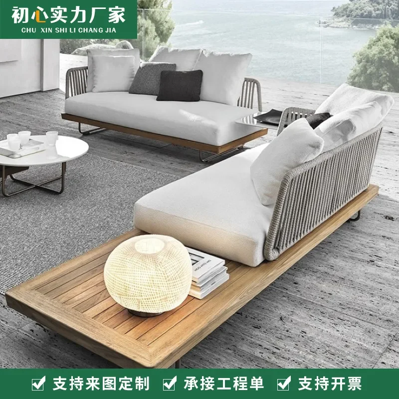 Teak Outdoor Sofa Courtyard Sunscreen and Waterproof Rattan Chair Rattan Leisure Balcony Solid Wood Sofa Single Coffee Table
Teak Outdoor Sofa Courtyard Sunscreen and Waterproof Rattan Chair Rattan Leisure Balcony Solid Wood Sofa Single Coffee Table
