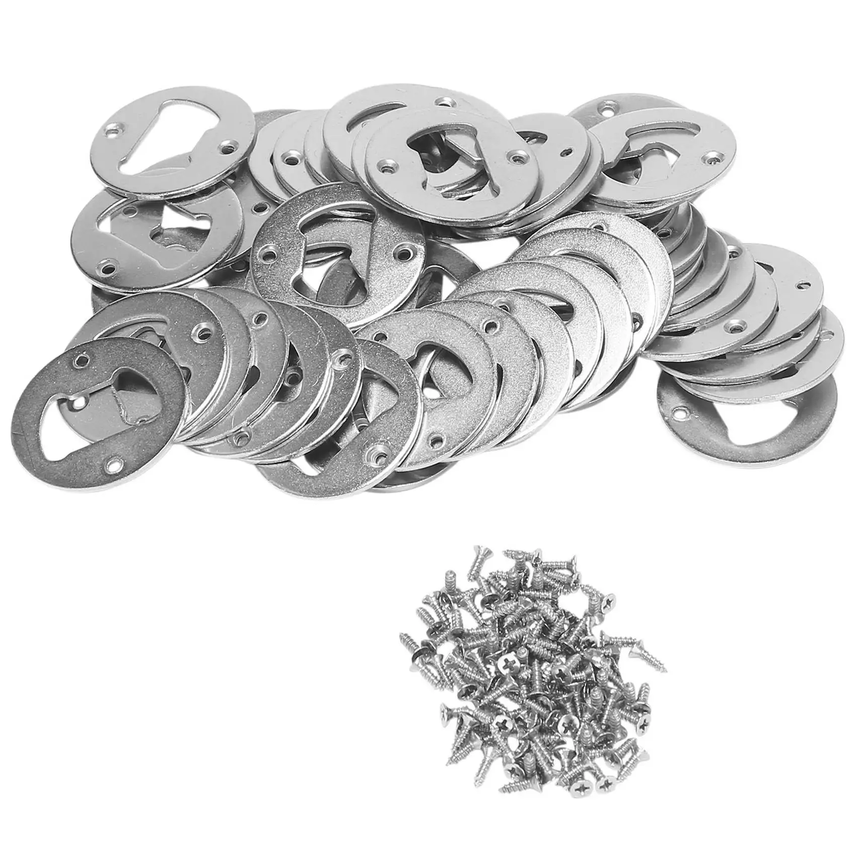50 Set Bottle Opener Insert,Stainless Steel Round DIY Bottle Opener Hardware Kit Hardware Parts Supply with Screws
50 Set Bottle Opener Insert,Stainless Steel Round DIY Bottle Opener Hardware Kit Hardware Parts Supply with Screws