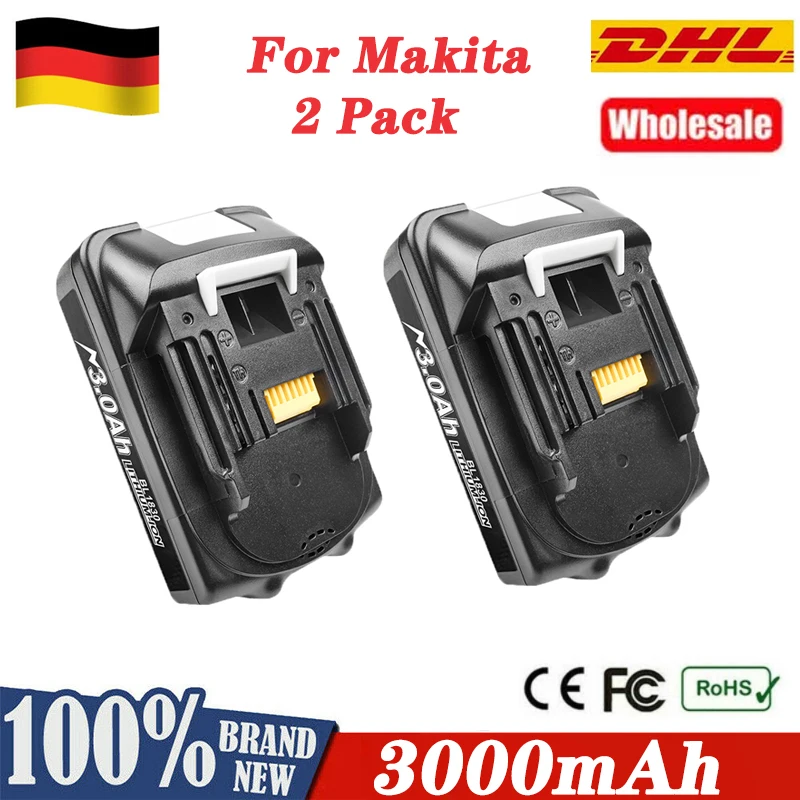 Аккумуляторная батарея для Makita 18 в, 3000 мАч, BL1815, BL1860, BL1830, BL1830B, LXT 400, 194309-1, 2 шт./упаковка
Аккумуляторная батарея для Makita 18 в, 3000 мАч, BL1815, BL1860, BL1830, BL1830B, LXT 400, 194309-1, 2 шт./упаковка