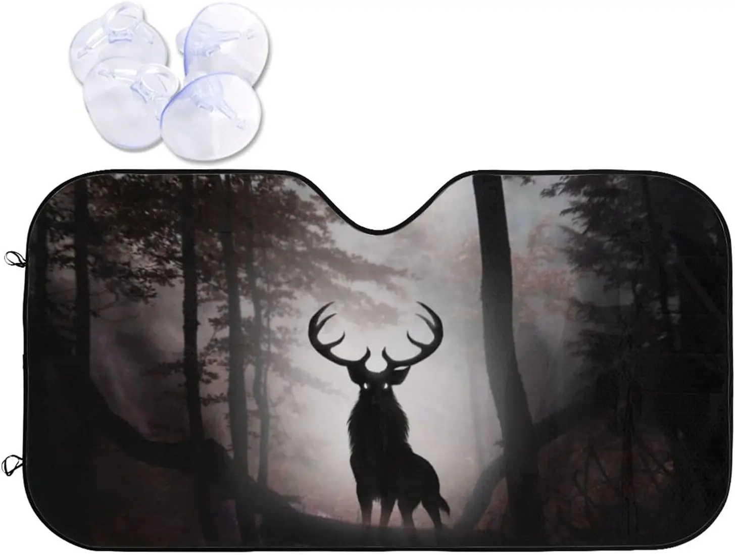 

Elk Deer Forest Pattern Sun Shade Front Window Sunshade for Most Sedans SUV Truck Blocks Max Uv Rays Keeps Your Vehicle Cool