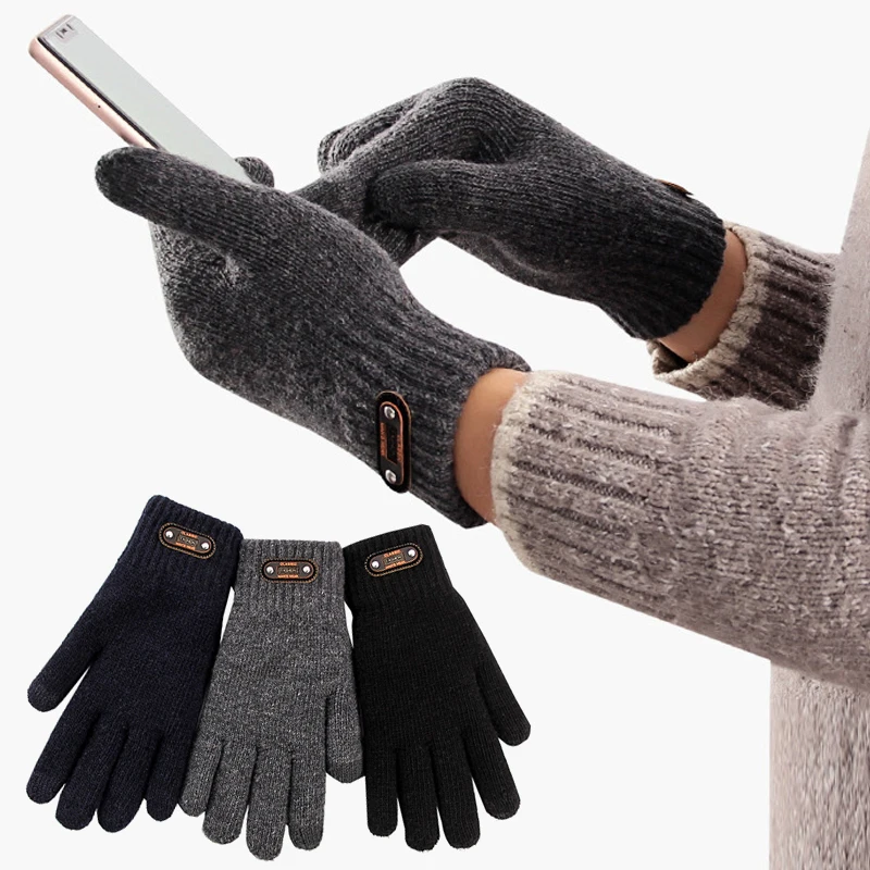 Ski Gloves For Winter Men Knitted Gloves Touchscreen Warm Male Mittens Thicken Wool Cashmere Solid Men Business Gloves Autumn
Ski Gloves For Winter Men Knitted Gloves Touchscreen Warm Male Mittens Thicken Wool Cashmere Solid Men Business Gloves Autumn