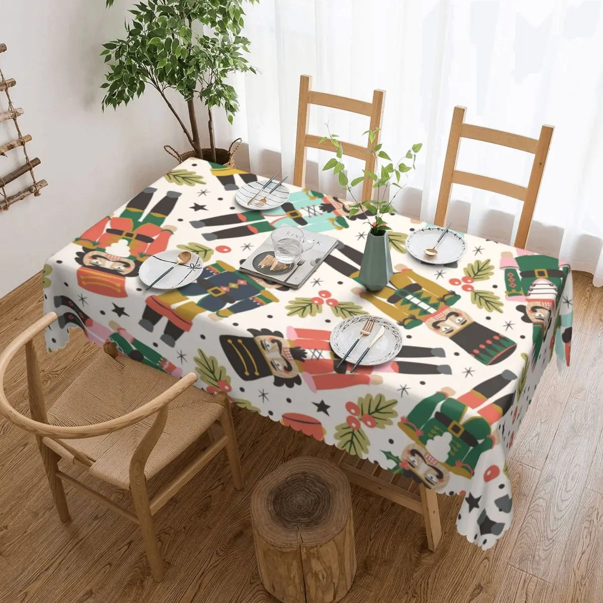 Rectangular Fitted Nutcrackers Christmas Presents Table Cloth Oilproof Tablecloth Outdoor 45"-50" Table Cover
Rectangular Fitted Nutcrackers Christmas Presents Table Cloth Oilproof Tablecloth Outdoor 45"-50" Table Cover