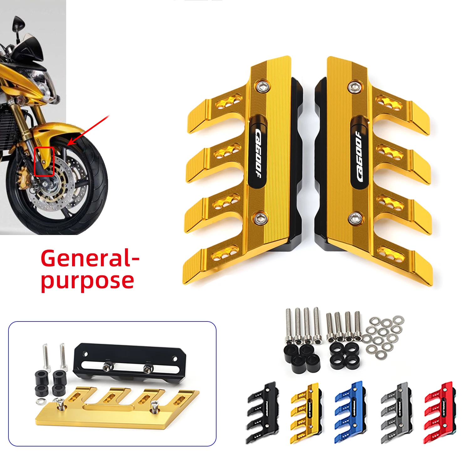 For HONDA CB600F CB 600F HORNET 600 Motorcycle Mudguard Front Fork Protector Guard Block Front Fender Slider Accessories
For HONDA CB600F CB 600F HORNET 600 Motorcycle Mudguard Front Fork Protector Guard Block Front Fender Slider Accessories