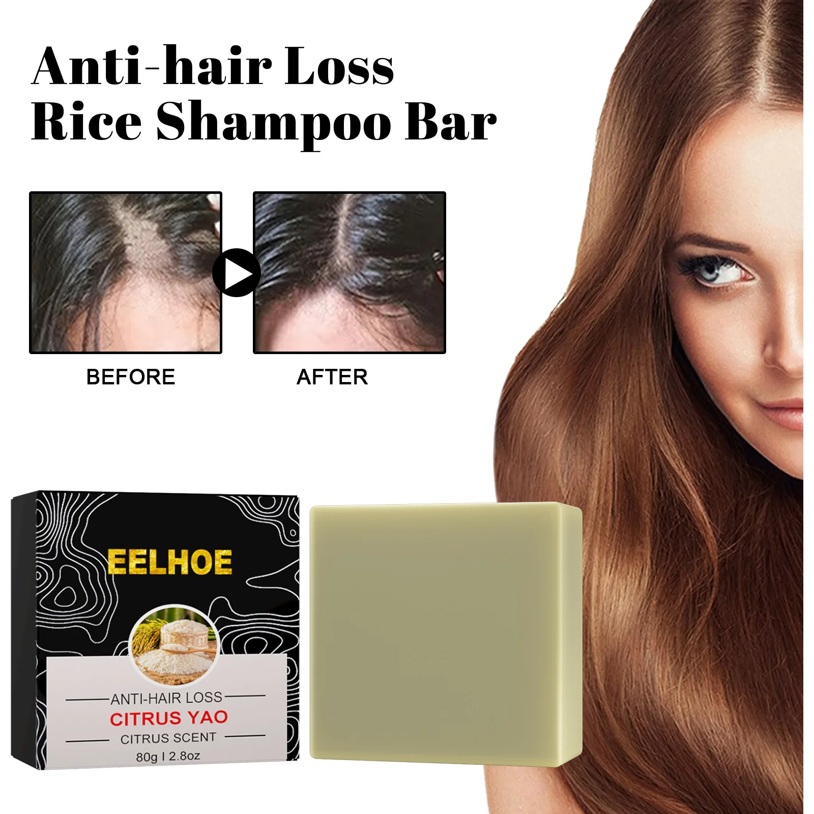 HEALLOR 80g Rice Hair Smoothness Moisturize Hair Care Rice Water Natural Deep Conditioning Conditioner Solid Shampoo Bar 
HEALLOR 80g Rice Hair Smoothness Moisturize Hair Care Rice Water Natural Deep Conditioning Conditioner Solid Shampoo Bar