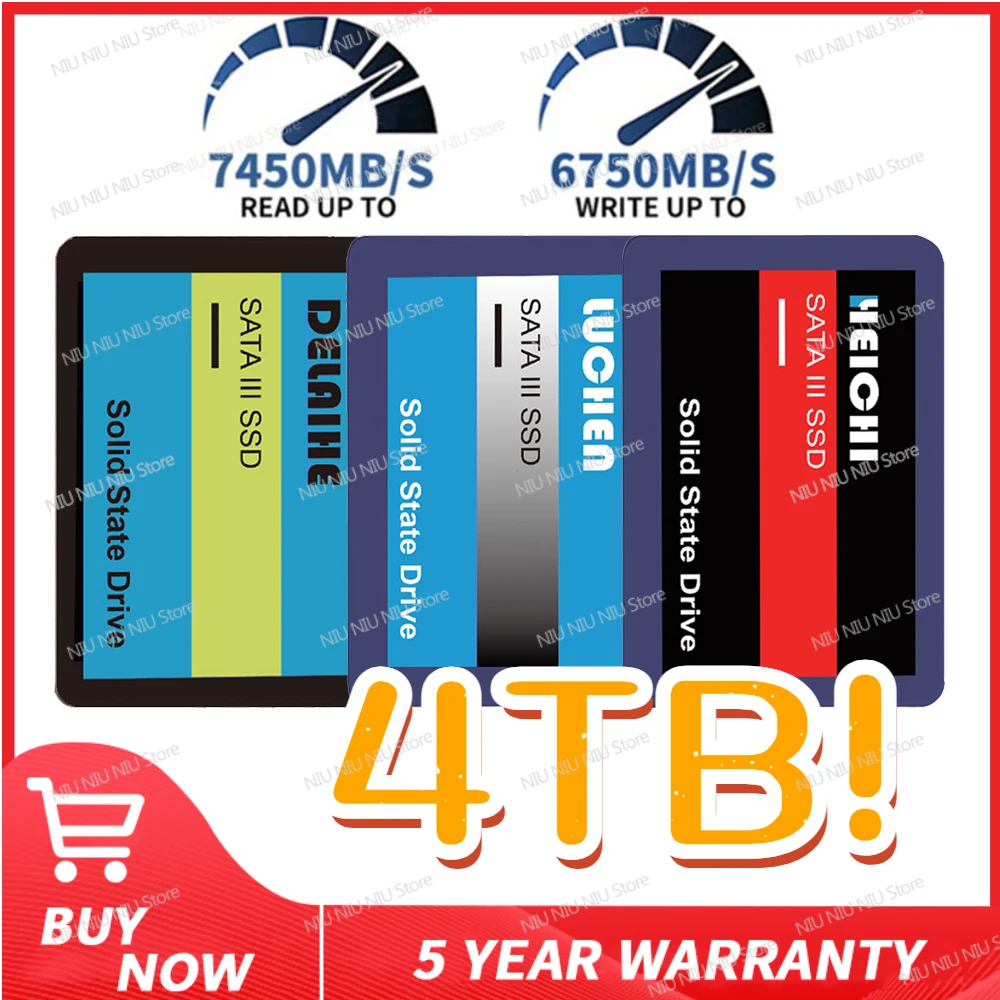 Hot Sales 8TB 4TB 2TB 1TB Hard Drive Disk Sata3 2.5 Inch Ssd TLC Internal Solid State Drives for Laptop for Laptop Desktop PS5
Hot Sales 8TB 4TB 2TB 1TB Hard Drive Disk Sata3 2.5 Inch Ssd TLC Internal Solid State Drives for Laptop for Laptop Desktop PS5
