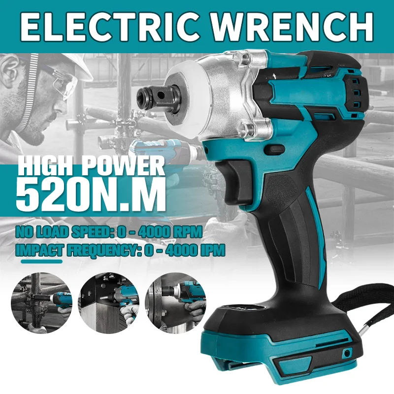 1/2 inch Wrench Electric Impact Wrench 18V Brushless Cordless RechargeablePower Tools Compatible For Makita 18V Battery
1/2 inch Wrench Electric Impact Wrench 18V Brushless Cordless RechargeablePower Tools Compatible For Makita 18V Battery