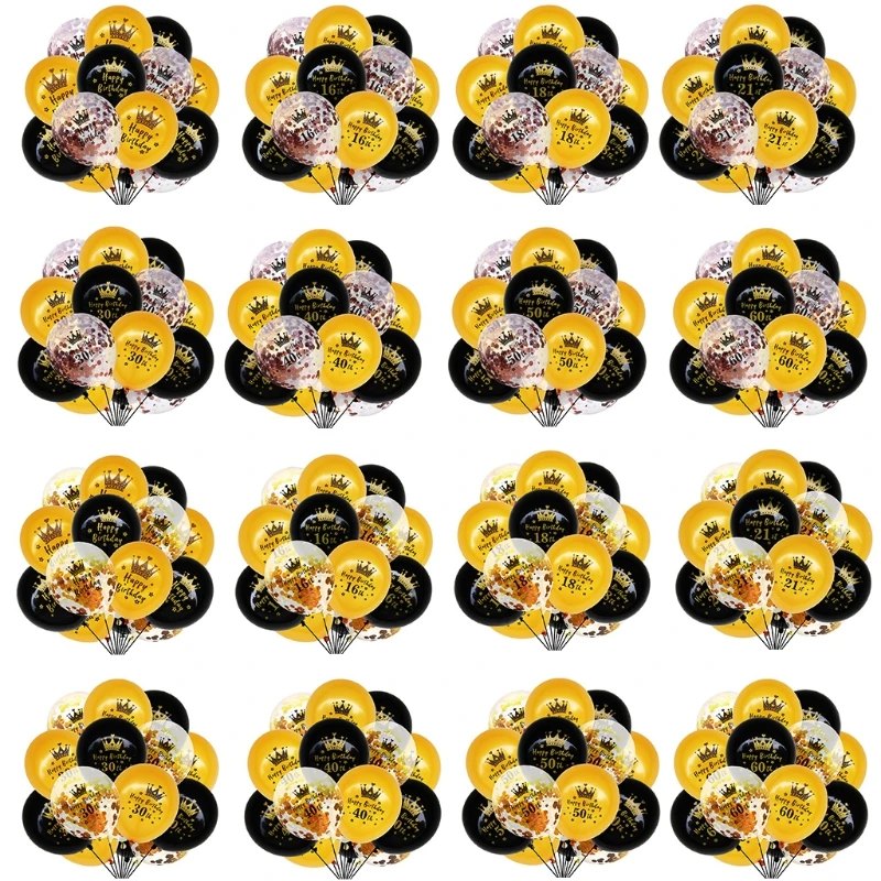 15Pcs 12 Inch Birthday Latex Balloon Number 16/18/21/30/45/50/60 Black Gold Balloons Party Decoration
15Pcs 12 Inch Birthday Latex Balloon Number 16/18/21/30/45/50/60 Black Gold Balloons Party Decoration