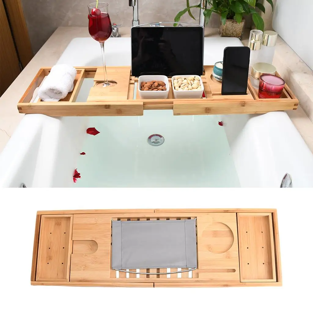 Bath Tub Tray, Expandable 26.77-40.55inch, Organizer Rack, Storage Holder, Bathtub Caddy Tray
Bath Tub Tray, Expandable 26.77-40.55inch, Organizer Rack, Storage Holder, Bathtub Caddy Tray
