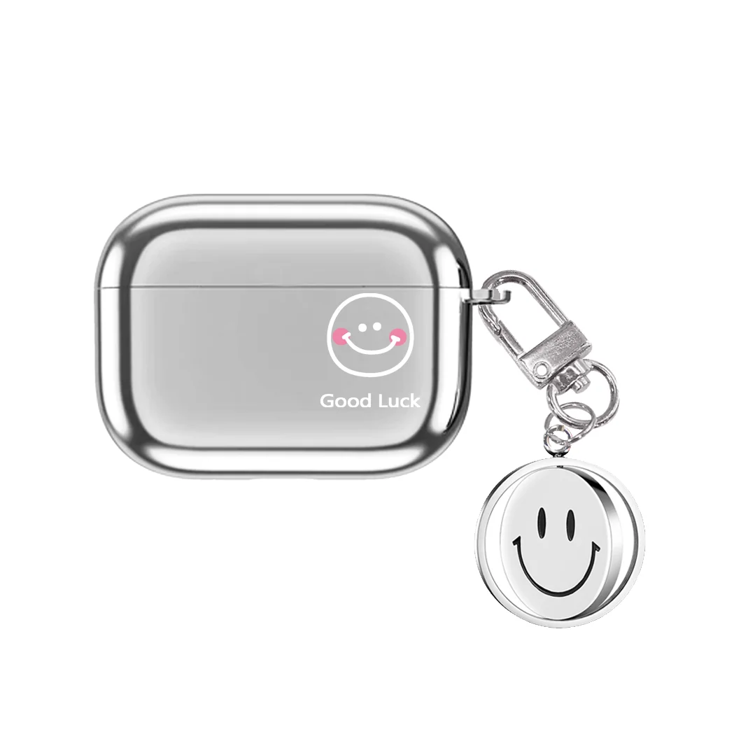 Good Luck Smile Mirror Plating Case with Pendant for AirPods Pro Cover for Apple AirPods 2 3 Generation Protective AirPod Shell
Good Luck Smile Mirror Plating Case with Pendant for AirPods Pro Cover for Apple AirPods 2 3 Generation Protective AirPod Shell