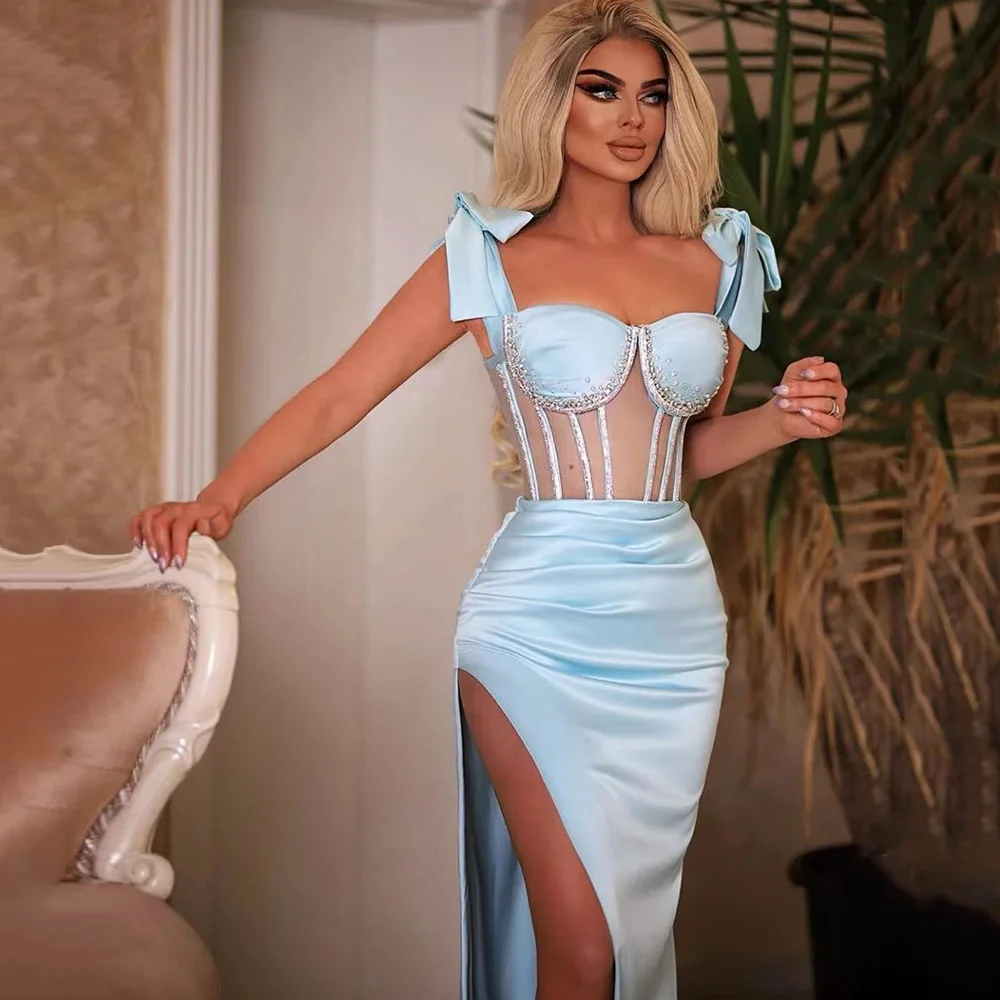 High Street Summer Women Sexy Spaghetti Strap Bow Diamond Patchwork Slim Midi Bandage Dress Elegant Club Party Outfits
High Street Summer Women Sexy Spaghetti Strap Bow Diamond Patchwork Slim Midi Bandage Dress Elegant Club Party Outfits