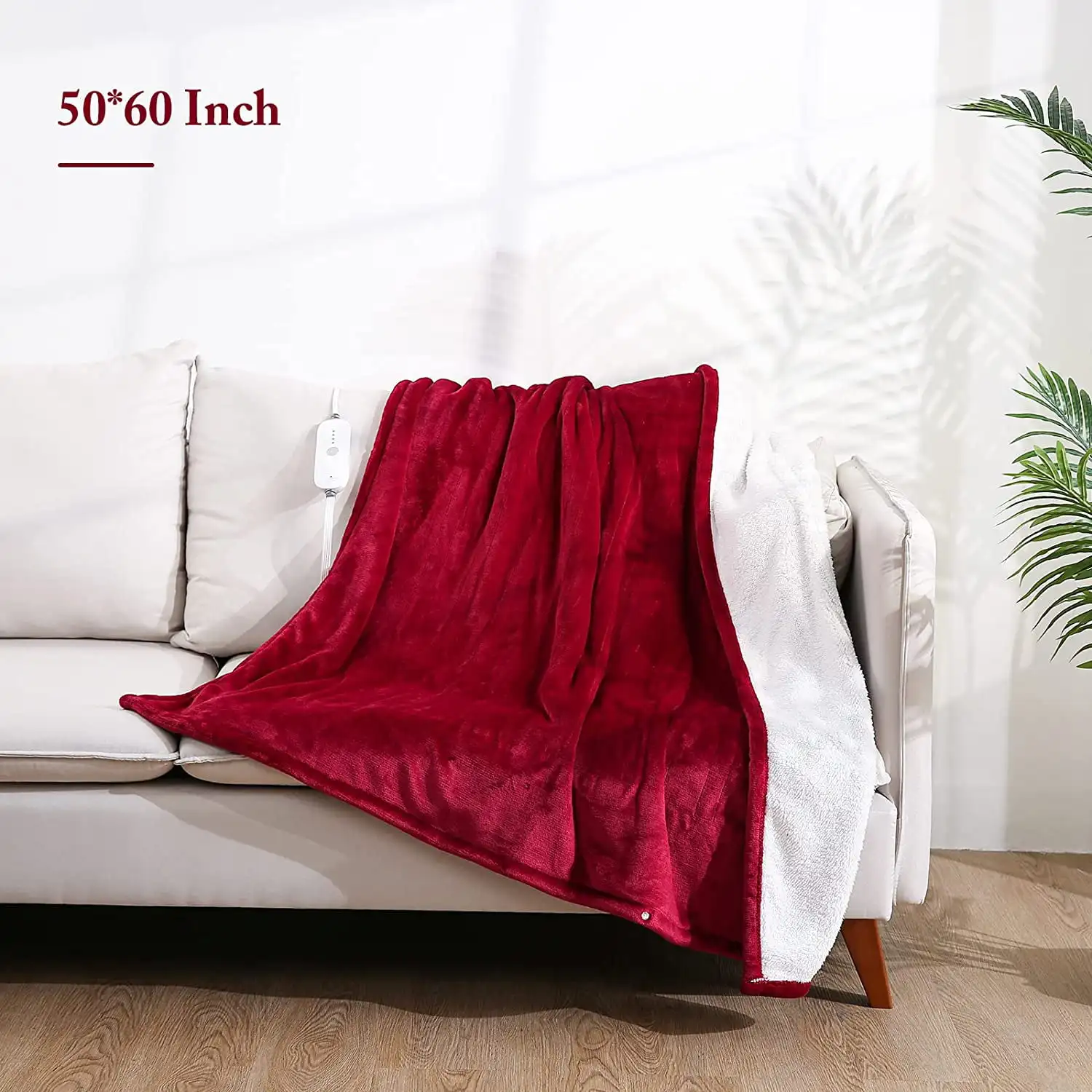 Electric Blanket Heated Throw with 4 Heating Levels & 3 Hours Auto Off Double-Sided Soft Flannel Blanket 50'' x 60'' with Fast H
Electric Blanket Heated Throw with 4 Heating Levels & 3 Hours Auto Off Double-Sided Soft Flannel Blanket 50'' x 60'' with Fast H