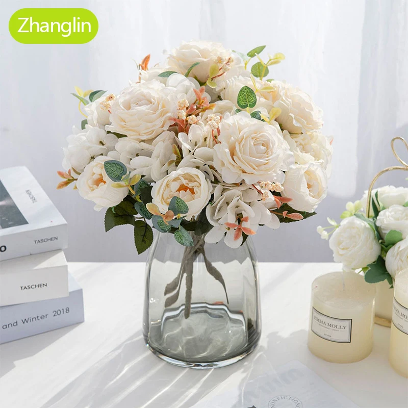 Artificial flowers 6 head hydrangea peony flowers vintage pink simulation flowers silk flowers home decoration vase fake flowers
Artificial flowers 6 head hydrangea peony flowers vintage pink simulation flowers silk flowers home decoration vase fake flowers
