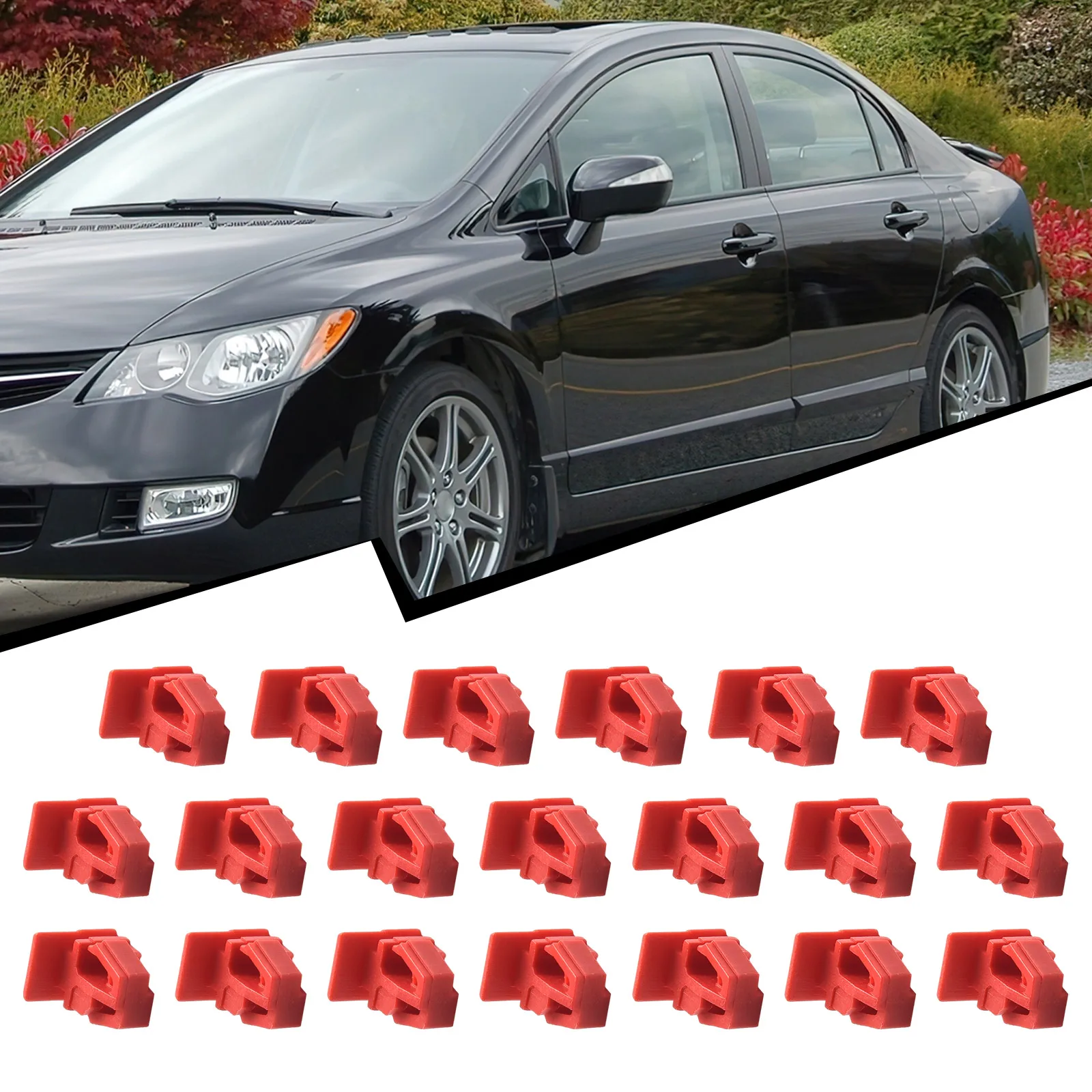 Set Kit New Molding Clips For Honda Molding Red Nylon Side 14mm X 15mm 75305-SH4-003 Replace OEM# 75305-SH4-003
Set Kit New Molding Clips For Honda Molding Red Nylon Side 14mm X 15mm 75305-SH4-003 Replace OEM# 75305-SH4-003
