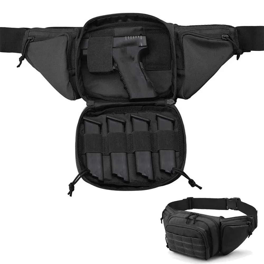 New Tactical Gun Holster Fanny Pack Fits Glock K Ruger S&W M& P Shield Taurus Sig Sauer Springfield Beretta Kimber Walther
New Tactical Gun Holster Fanny Pack Fits Glock K Ruger S&W M& P Shield Taurus Sig Sauer Springfield Beretta Kimber Walther