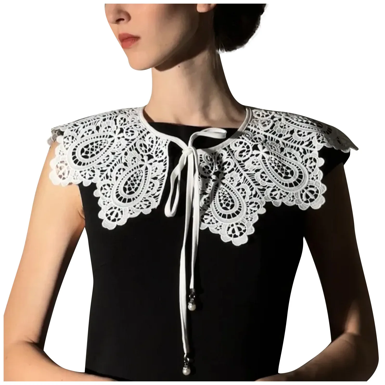 Women Fashion Trend And Generous Dlassic All-Match Fake Collar Embroidered Fake Collar New White Shawl Doll Fake Collar Female
Women Fashion Trend And Generous Dlassic All-Match Fake Collar Embroidered Fake Collar New White Shawl Doll Fake Collar Female