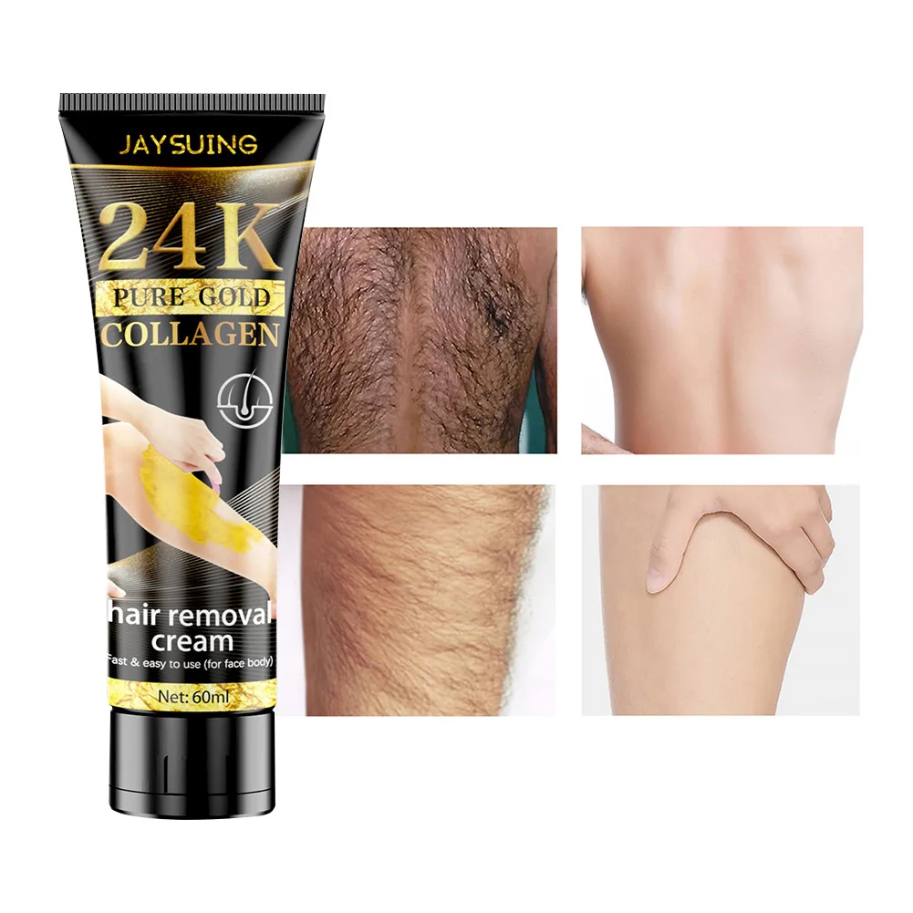 24K Gold Collagen Hair Removal Cream Fast Mild Effective Hair Removal For Arms Armpits Legs Depilatory Cream For Men Women 60ml
24K Gold Collagen Hair Removal Cream Fast Mild Effective Hair Removal For Arms Armpits Legs Depilatory Cream For Men Women 60ml