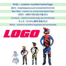 Motocross Jersey Pants childrens Motorcycle Youth racing suit Kids 10/11/12/13/14/15 years old custom name number LOGO printing