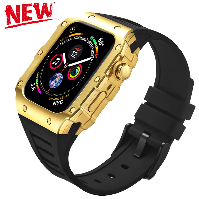 Ремешок из нержавеющей стали для Apple Watch Band 45 мм 44 мм, роскошный модифицированный комплект, ремень для часов IWatch Series 8 7 6 SE 5
Ремешок из нержавеющей стали для Apple Watch Band 45 мм 44 мм, роскошный модифицированный комплект, ремень для часов IWatch Series 8 7 6 SE 5