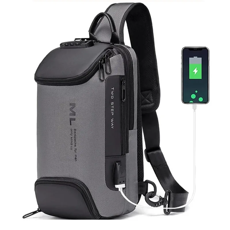 Bag Male Sling Shoulder Chest Travel Bags For Multifunction Messenger Pack Anti-theft Men Crossbody Charging Lock Fashion
Bag Male Sling Shoulder Chest Travel Bags For Multifunction Messenger Pack Anti-theft Men Crossbody Charging Lock Fashion