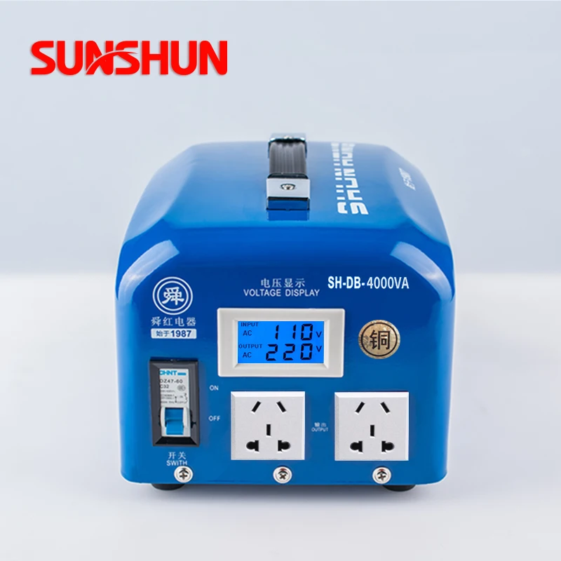 Shunhong 4000w step up transformer 110v to 220v 4kw 4Kva 4000va 110 220 converter voltage for 2hp Air conditioner made of copper 
Shunhong 4000w step up transformer 110v to 220v 4kw 4Kva 4000va 110 220 converter voltage for 2hp Air conditioner made of copper