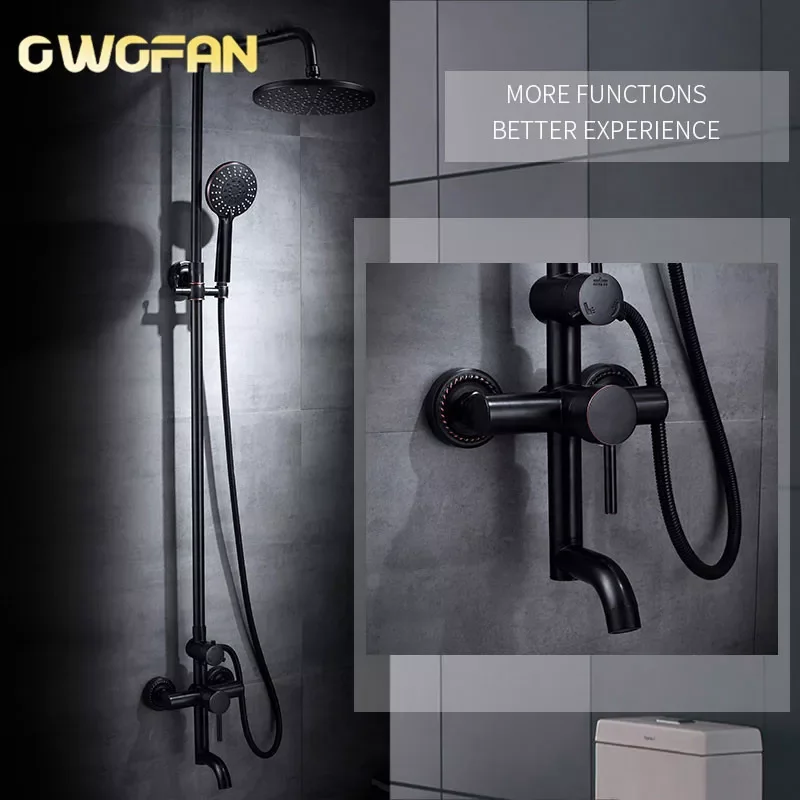 Retro Shower Faucet Black Oil Rubbed Bronze Bathtub Shower Set Water Faucet Rainfall Shower Head With Handheld Mixer Tap R45-505
Retro Shower Faucet Black Oil Rubbed Bronze Bathtub Shower Set Water Faucet Rainfall Shower Head With Handheld Mixer Tap R45-505