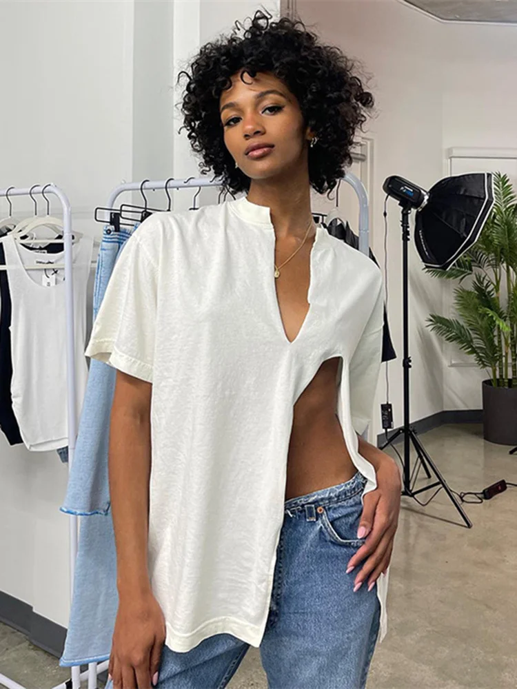 Akaily летние белые повседневные футболки для женщин 2022 V-образный вырез с коротким рукавом ассиметричные Топы женские свободные ажурные черн...
Akaily летние белые повседневные футболки для женщин 2022 V-образный вырез с коротким рукавом ассиметричные Топы женские свободные ажурные черн...
