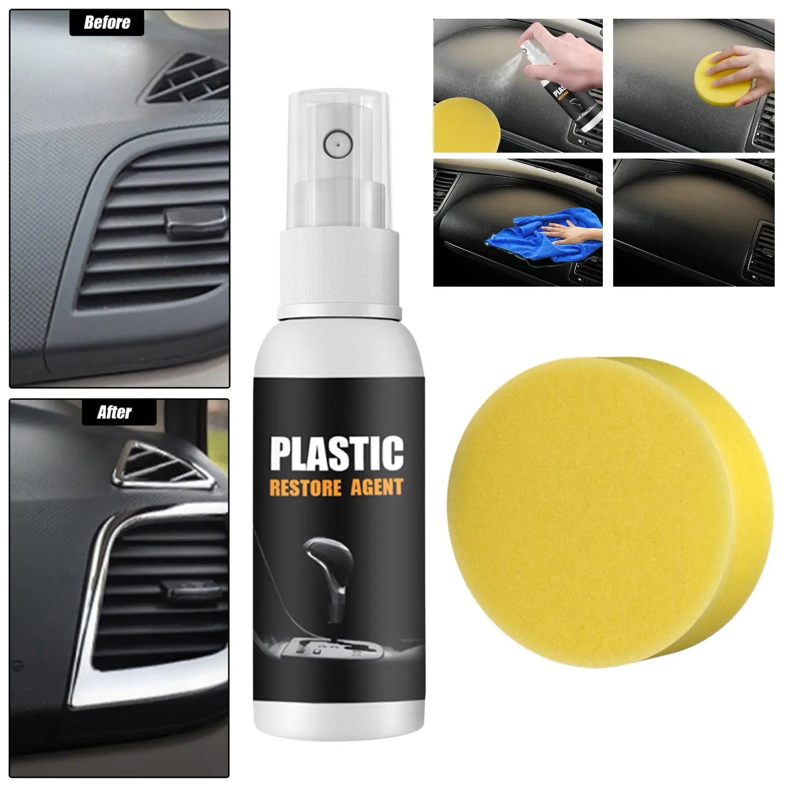 Car Plastic Restorer Plastic Agent Cleaning Agent Decal Agent for Automotive Interior Exterior Leather
Car Plastic Restorer Plastic Agent Cleaning Agent Decal Agent for Automotive Interior Exterior Leather