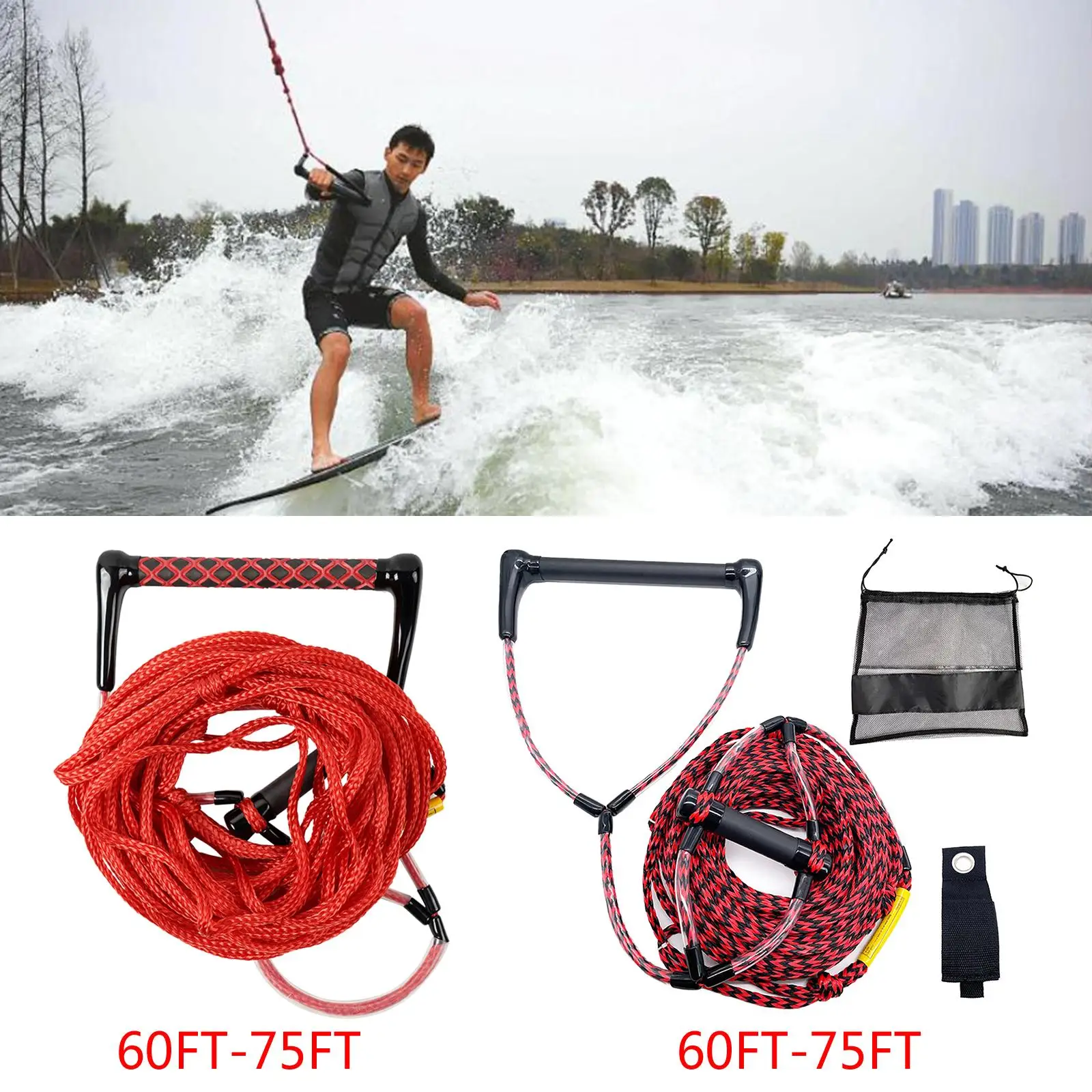 Water Ski Rope Floating Surf Rope with Handle Floatable Ropes Knee Board Floating Surf Rope Tow Water Sport Equipment
Water Ski Rope Floating Surf Rope with Handle Floatable Ropes Knee Board Floating Surf Rope Tow Water Sport Equipment