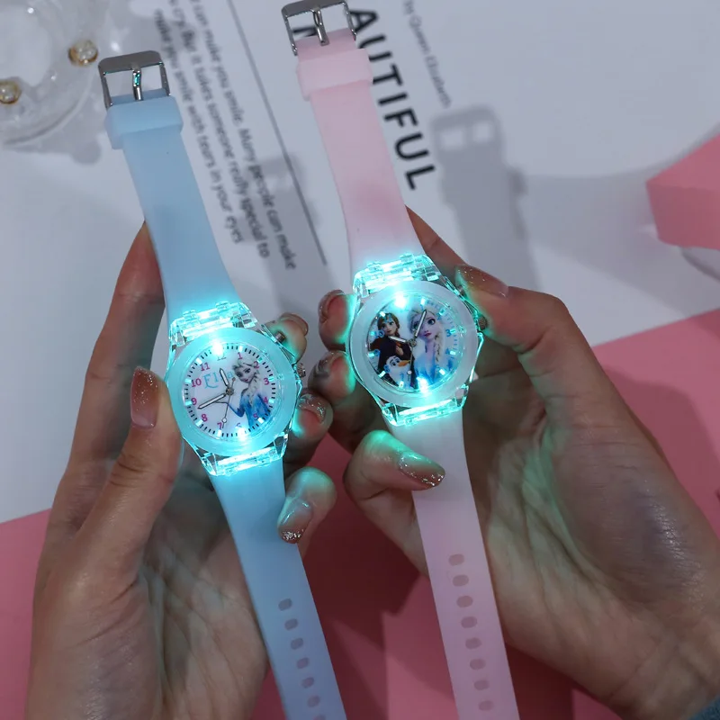 Hot Disney Frozen Watch Figure Toys Princess Elsa Children's Luminous Watch Student Silicone Lights Watch Children's Day Gift
Hot Disney Frozen Watch Figure Toys Princess Elsa Children's Luminous Watch Student Silicone Lights Watch Children's Day Gift