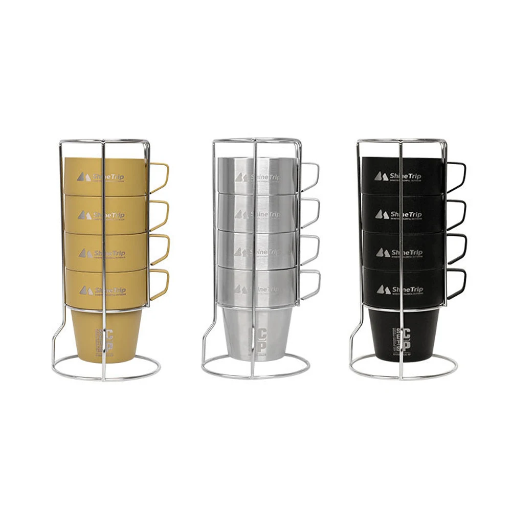 4PCS Stainless Steel Outdoor Camping Cups Set Double-layer Cups with Cup Holder and Portable Storage Bag for Travel Hiking
4PCS Stainless Steel Outdoor Camping Cups Set Double-layer Cups with Cup Holder and Portable Storage Bag for Travel Hiking