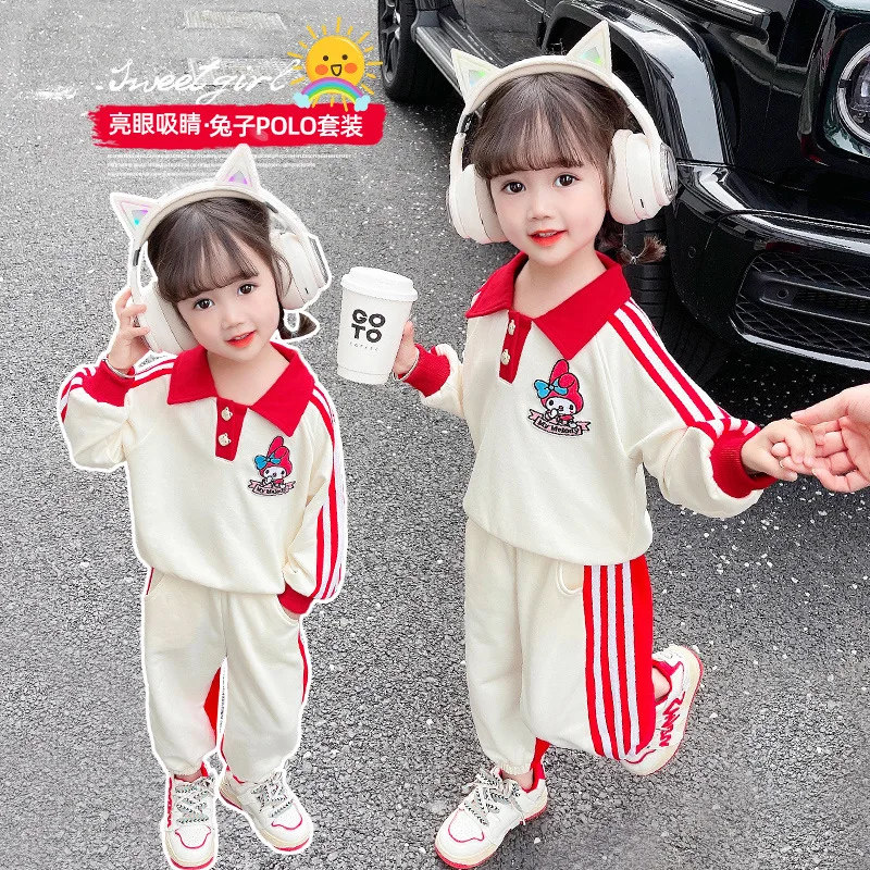 Sanrioes Anime Kuromi Melody Cinnamorol Children Autumn Winter Sportswear Boy Girl Sweatshirt Long Sleeved T Shirts Pants 2Pcs
Sanrioes Anime Kuromi Melody Cinnamorol Children Autumn Winter Sportswear Boy Girl Sweatshirt Long Sleeved T Shirts Pants 2Pcs