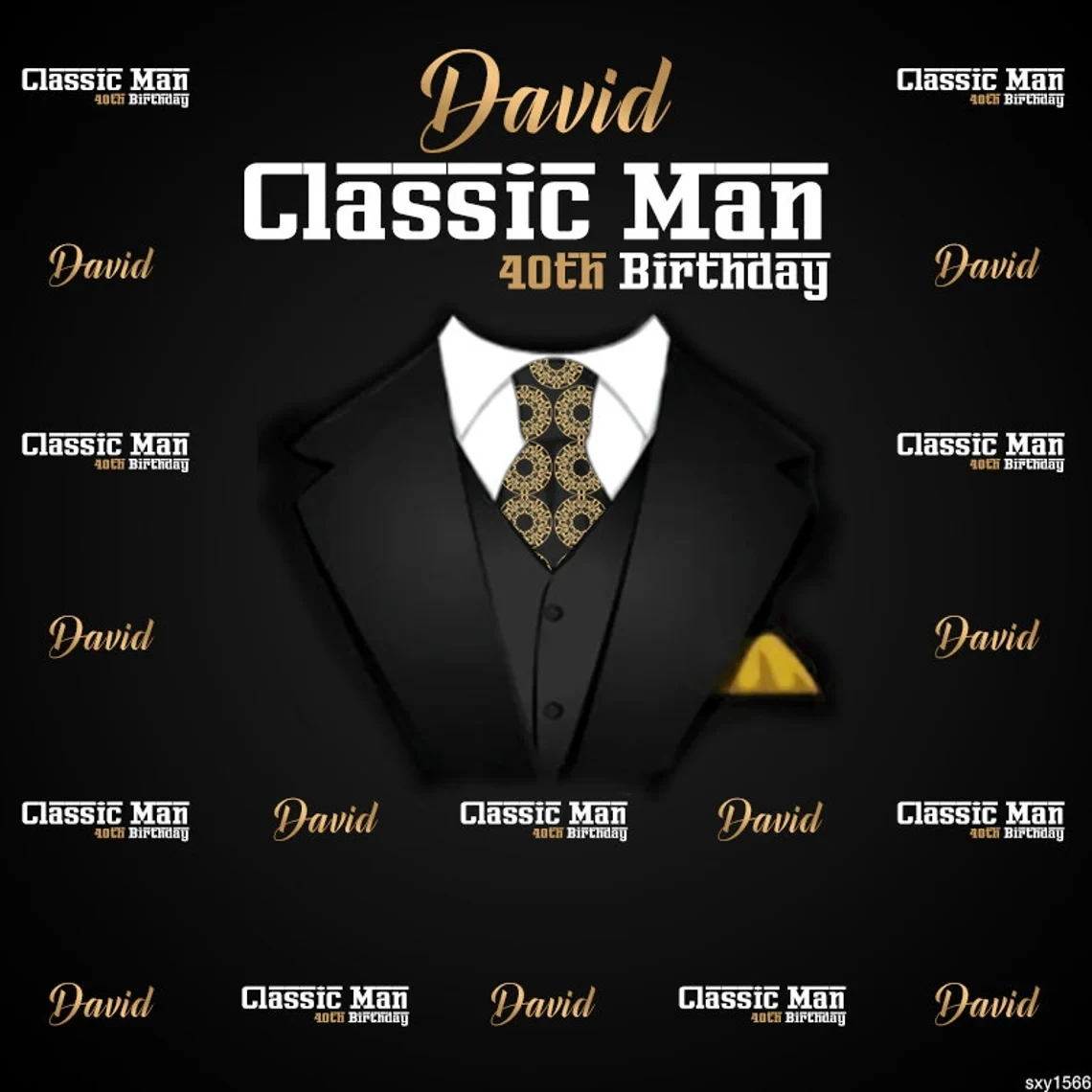 Gentleman Tuxedo Father's Day Backdrop Party Black White Suit Bow Tie Luxury Dinner Custom Photography Background for Father Man
Gentleman Tuxedo Father's Day Backdrop Party Black White Suit Bow Tie Luxury Dinner Custom Photography Background for Father Man