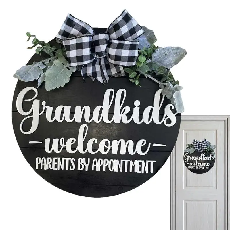 

Front Door Round Wood Signs New Home Gifts For Home Perfect Sign For Grandparents 3D Welcome Home Hanger Wood Sign Funny Words