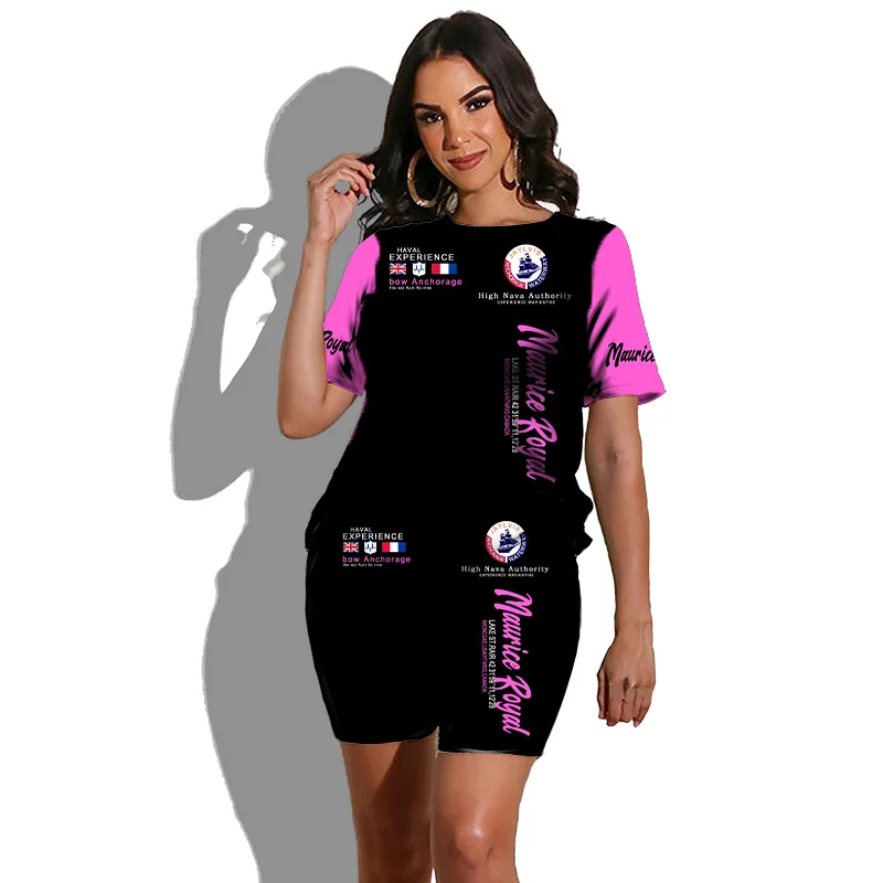 Summer Casual Two Piece Set Women Letter Printed O Neck Short Sleeve T Shirt Top/Shorts/Sport Suit 2 Piece Women Tracksuit
Summer Casual Two Piece Set Women Letter Printed O Neck Short Sleeve T Shirt Top/Shorts/Sport Suit 2 Piece Women Tracksuit