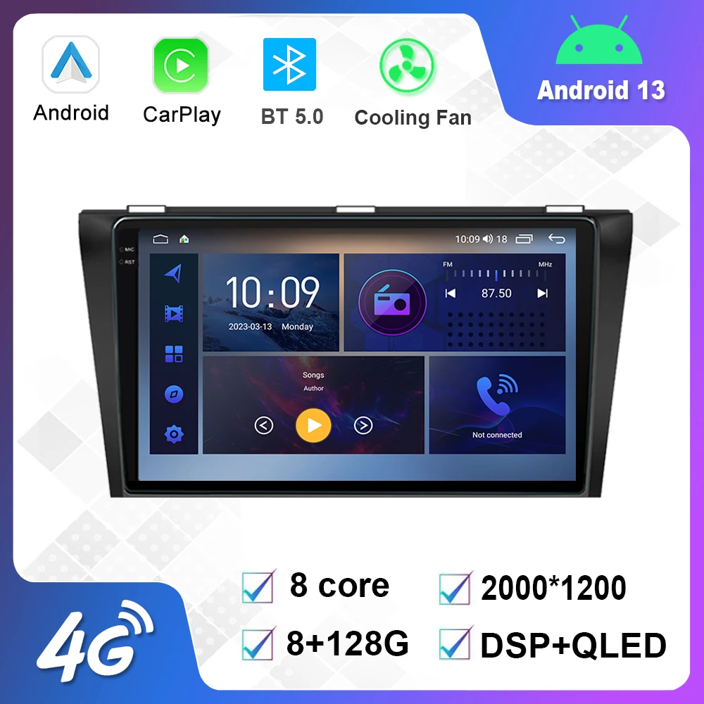 9 Inch Android 12.0 Multimedia Player Auto Radio For Mazda 3 2004 - 2013 GPS Carplay 4G WiFi DSP Bluetooth
9 Inch Android 12.0 Multimedia Player Auto Radio For Mazda 3 2004 - 2013 GPS Carplay 4G WiFi DSP Bluetooth