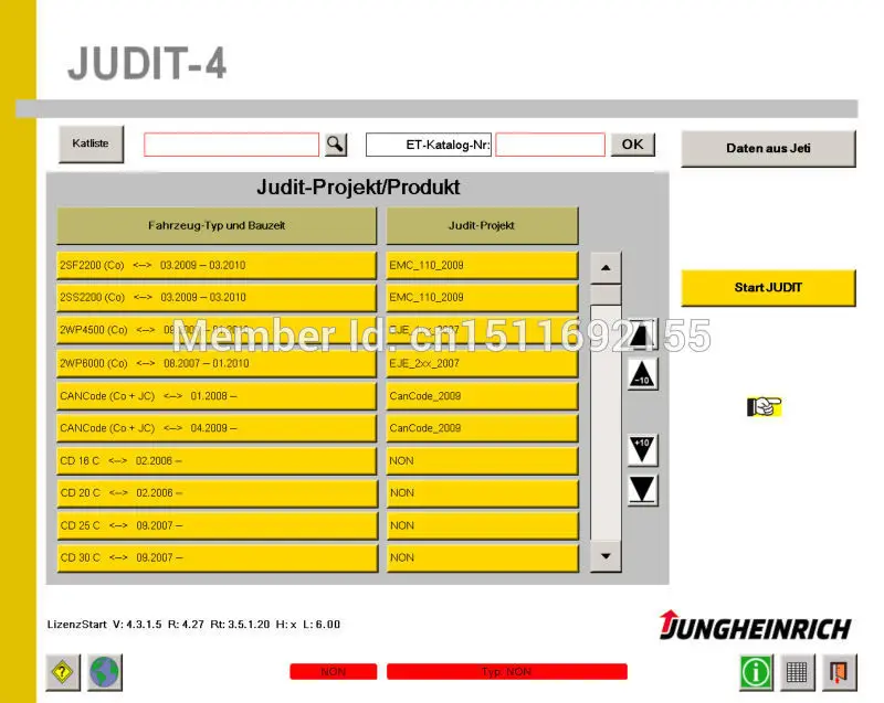 JETI диагностический комплект Jungheinrich Judit -4 диагностика v4.36.008 + так и не истекла