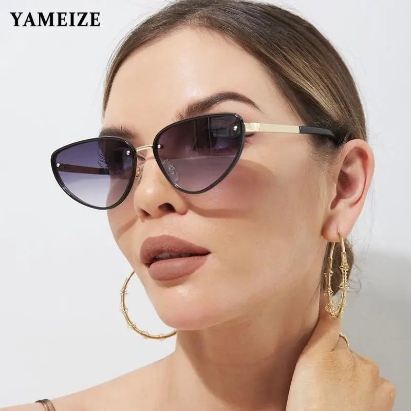 Солнечные очки Cateye в металлической оправе Uv400 женские, модные солнцезащитные аксессуары в стиле ретро, с защитой от ультрафиолета
Солнечные очки Cateye в металлической оправе Uv400 женские, модные солнцезащитные аксессуары в стиле ретро, с защитой от ультрафиолета