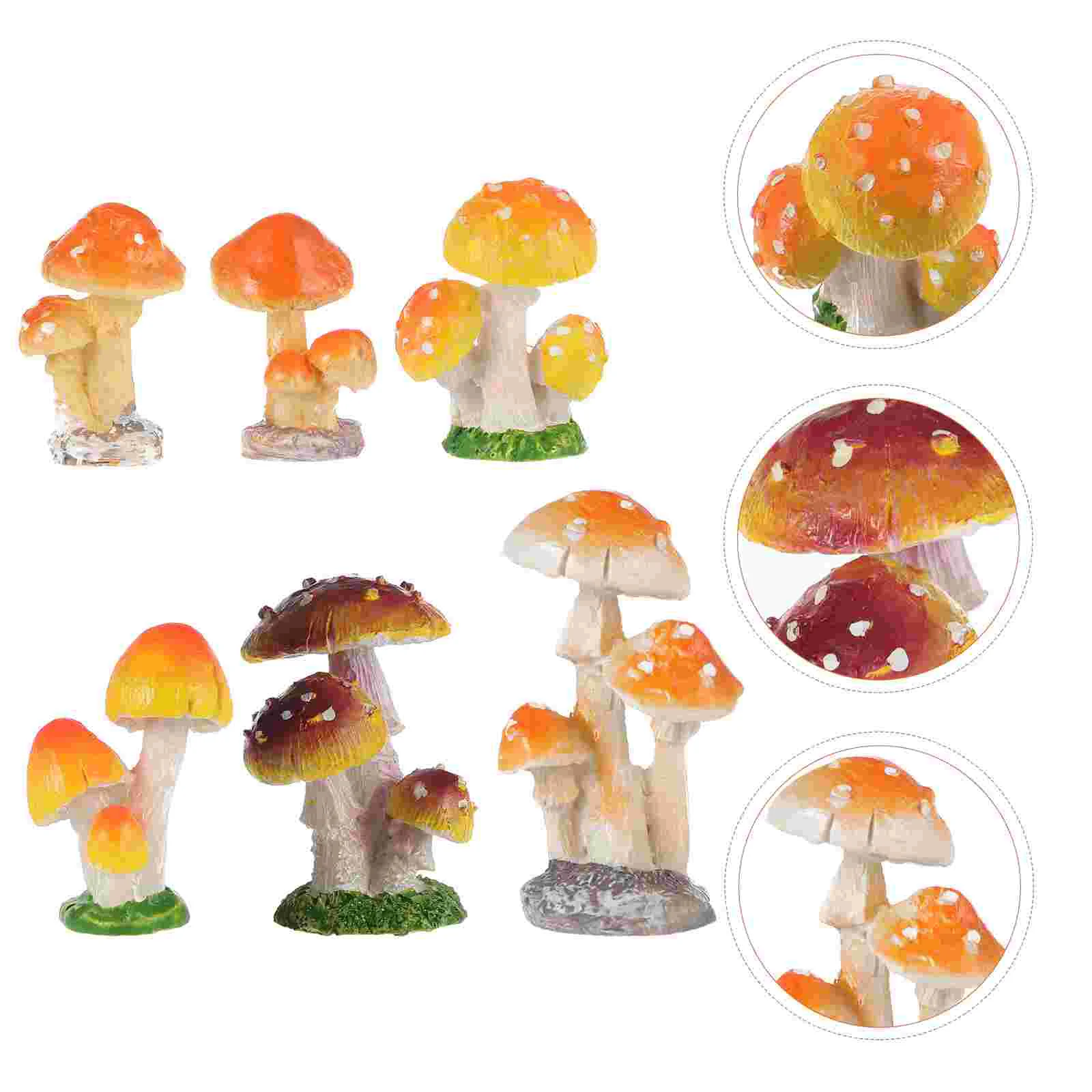 6 Pcs Mini Mushrooms Terrarium Creative Craft Toy Design Adornment Fairy Garden Decoration Potted Moss Sculptures & figurines
6 Pcs Mini Mushrooms Terrarium Creative Craft Toy Design Adornment Fairy Garden Decoration Potted Moss Sculptures & figurines