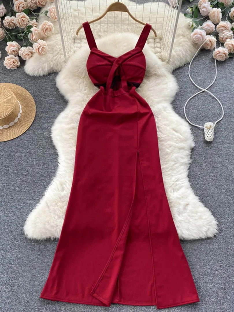 Foamlina Elegant Strap Summer Maxi Dress Women Sexy See Through Mesh Patchwork Slim Waist Front Slit Evening Party Mermaid Dress
Foamlina Elegant Strap Summer Maxi Dress Women Sexy See Through Mesh Patchwork Slim Waist Front Slit Evening Party Mermaid Dress