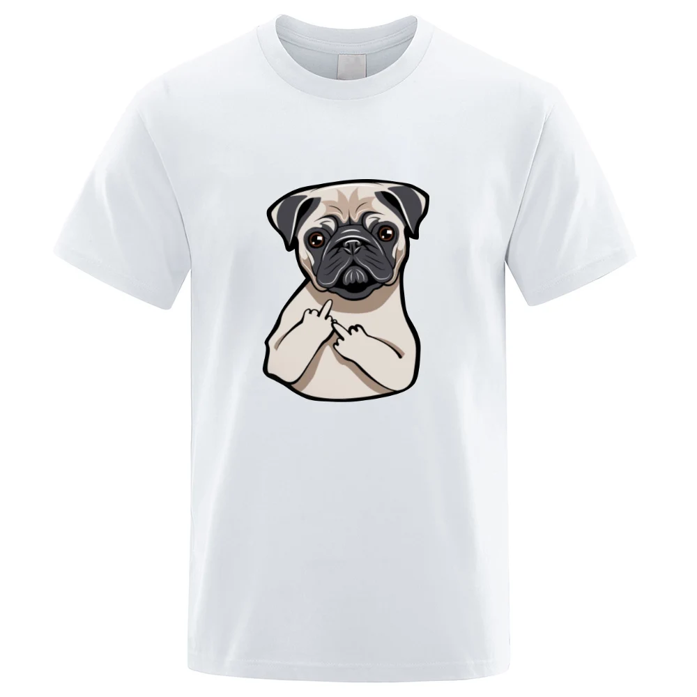 CLOOCL 100% Cotton T-shirt Pet Dog Pug Middle Finger Print White Men's Shirt Casual Style Short Sleeve Hip Hop Tee Drop Shipping
CLOOCL 100% Cotton T-shirt Pet Dog Pug Middle Finger Print White Men's Shirt Casual Style Short Sleeve Hip Hop Tee Drop Shipping